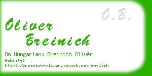 oliver breinich business card
